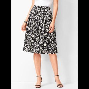 Talbots FLORAL PLEATED MIDI SKIRT SZ 6
